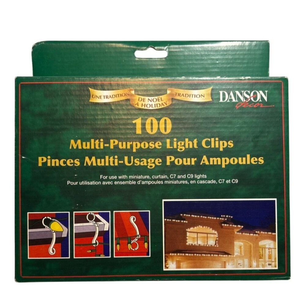 Danson Decor 100 Multi-Purpose Light Clips For Miniature Curtain C7 & C9 Lights